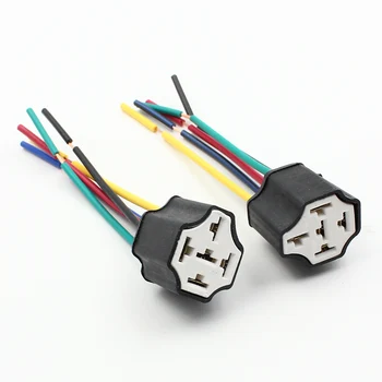 KE LI MI 4 pini 5 pini Auto Universal Releu Soclu Ceramic Bază Suportul Fasciculului de Cabluri Pre-cablu de Sârmă Releu Plug