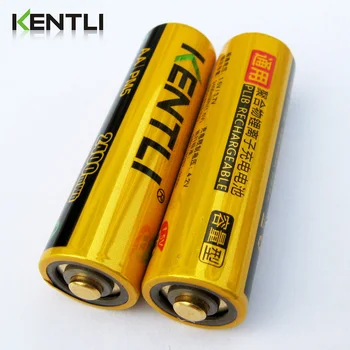 KENTLI 2 buc de baterii en-gros bun de ambalare AA 1.5 V 2400mWh litiu baterie li-ion in digital baterie