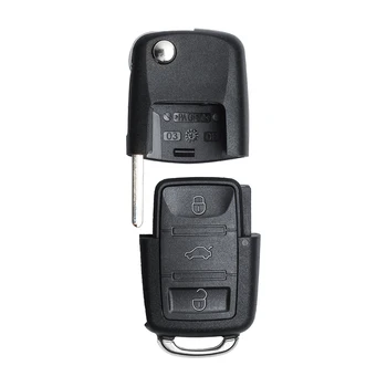 Keyecu Flip de la Distanță Cheie 3 butoane 434MHZ cu Cip ID48 1K0 959 753 G pentru VW Golf Jetta Touran Seat