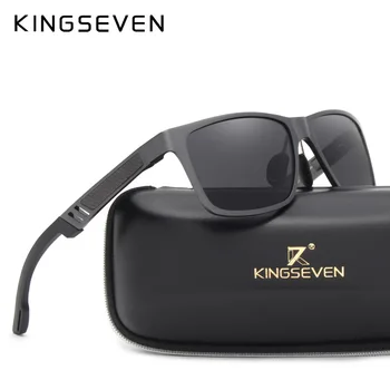 KINGSEVEN 2018 Original HD Polarizat ochelari de Soare Brand de Aluminiu Magneziu Oglindă Men Sport de Conducere Ochelari Ochelari Oculos De Sol