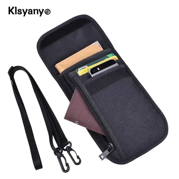 Klsyanyo Impermeabil RFID Blocarea Cartelei Multifuncțional Gât Atârnând Deținător de Pașaport Husă de Călătorie Portofel pentru Barbati & Femei