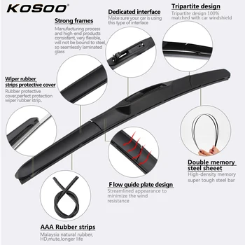 KOSOO Auto Wiper Blade Pentru Pentru Subaru Forester (2008-2013),24
