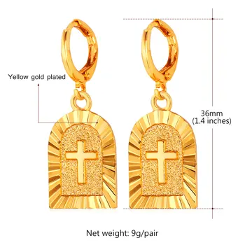 Kpop Picătură Cercei Pentru Bijuterii De Moda Cu Sfânta Cruce Usa -Model Nou De Aur/Argint De Culoare Cadouri Pentru Femei Cercei E235