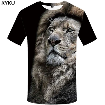 KYKU Brand Leu tricou Haine pentru Animale de Sex Amuzant Tricou 3d de Imprimare T-shirt Shirt Plus Dimensiune Bărbați Om de sex Masculin Homme Slim