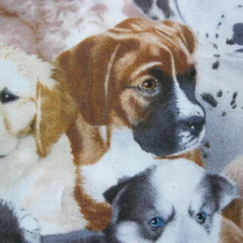 Latime 110cm Câine de Desene animate Tesatura Bumbac Tesatura Câini Imprimate Tesatura Mozaic de Cusut Materiale Pentru Bricolaj Rochie de Îmbrăcăminte pentru Copii