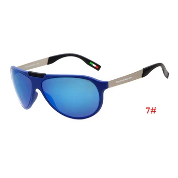 Laura Zână de Moda de Culoare Bloc Sport Ochelari de Soare CP și Oțel Inoxidabil Mozaic UV400 Ochelari de Soare 2016 oculos masculino