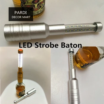 LB01/LB03 Aur, Argint LED strobe bagheta de sticla electronice sparkler intermitent sticla baton strobe club de noapte promovare 1 buc/lot