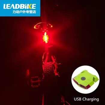 Leadbike Bicicletă Nouă Lumină din Spate USB Reîncărcabilă ABS 4 LED-uri Impermeabil Stopuri MTB Biciclete Rutier Accesorii de Vânzare Fierbinte ping