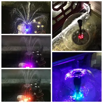 LED Pompă de Fântână 40W 2000L/H Iaz cu Pești de Acvariu Submersibile Decoratiuni de Gradina Pompa de Apa Cu Led-uri de Culoare Schimbare