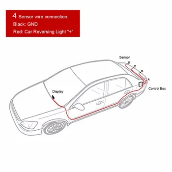 LED-uri Auto Auto Parktronic Senzor de Parcare Cu 4 Senzori Inversă Backup Parcare Monitor Radar Detector Sistem de Iluminare Display