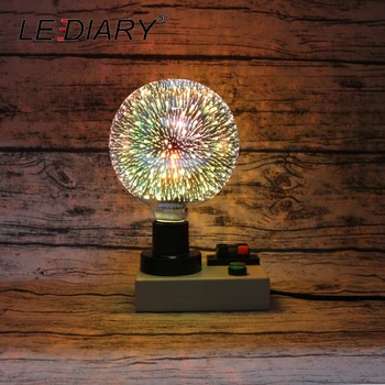 LEDIARY 3D foc de Artificii Bec LED A60/G80/G95/G125 E27 Sticla Decor Bec 110V/220V Vacanță Global Lampa de Noutate a Festivalului de Decor