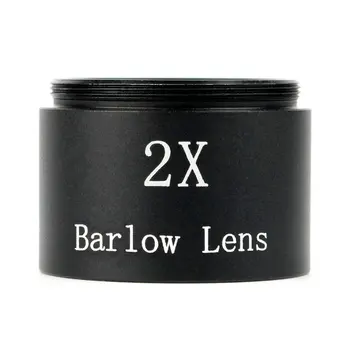 Lentila Barlow 2x Pur Lentilă de Sticlă Optică în Bandă largă Acoperire pentru Telescop Ocular Oculare - 1.25