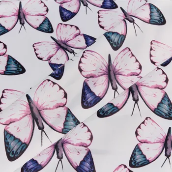 LEO&LIN Japonia Stil De Țesături Diy Meșteșug Pânză Tesatura de Imprimare Digitală de Bumbac Simplu Trei Culori Fluture Tissus 50cm