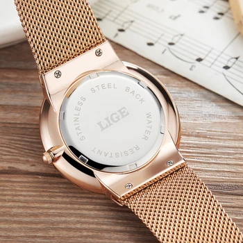 LIGE Ceasuri Barbati Nou brand de lux ceas barbati sport de Moda cuarț ceas din oțel inoxidabil plasă de curea ultra subțire dial data ceas