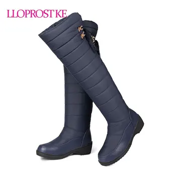 LLOPROST KE Femei Cizme de Zăpadă de-o șchioapă Cu Bumbac, Bocanci Pentru Femei de Iarnă Caldă Pantofi Cizme Lungi Zapatos Mujer botas GL060