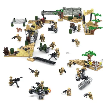 LOZ Lumineze Militare de Învățământ Blocuri Jucarii Pentru Copii, Cadouri de Armata Masini Avioane Arma Compatibil Cu Legoe