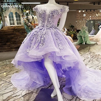 LS00207 abiti da cerimonia da sera flori 3D mâneci scurte scurta fata lunga spate rochii de seara 2018 abendkleider poze reale