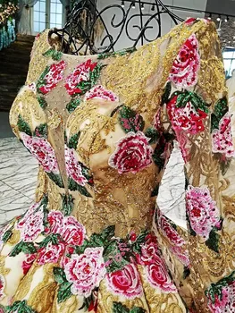 LS39810 grele cu margele rochii de seara cu maneca lunga model floare rochii sexy sequin pronm rochii de seara china, alibaba en-gros
