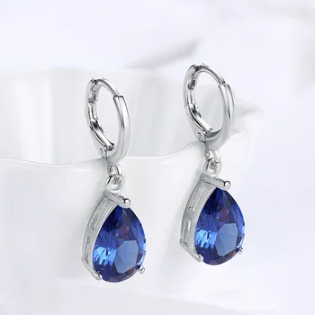 Lumina de Brand designer de Blue zircon argint legăna cercei pentru femei moda bijuterii Drăguț E2106