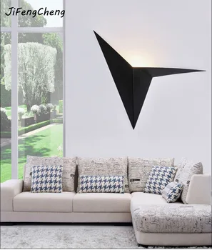Luminaria Fier Triunghiular, LED Lampă de Perete Nordic Minimalist Creative Dormitor/pat/studiu/hotel/Cameră/Față de oglindă Lampă de Perete