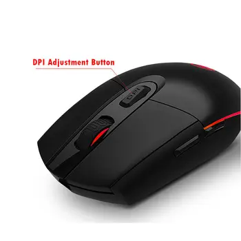 M102 Reîncărcabilă, fără Fir de 2,4 GHz Tăcut, Mut 7 Culori LED Backlit Respira Joc Mouse-ul USB, 1600DPI Optic Ergonomic Mouse de Gaming