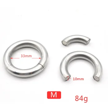 Magnetic inel de penis cu bile din oțel inoxidabil targă scrot inel metalic pentru penis inel jucărie sexuală pentru bărbați cockring ballstretcher greutăți