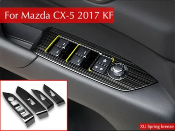 Masina a Geamului Regla Ridicați Capacul Panoului Ornamental Garnitura Cadru Autocolante Auto Styling Auto Pentru Mazda CX-5 CX5 2017 2018 LHD Kf