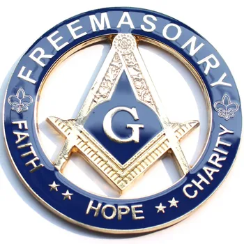 Masonice, Masoneria Masina Emblema Eastern Star Cavalerii Templieri Văduvă Acceptat Ritul Scotian Shriners Bronz Auto Emblema Auto decal