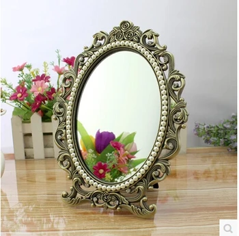 Mică oglindă de machiaj permanent oglindă doamna masă dulap oglindă de epocă espelho maquiagem espejos specchio miroir J014