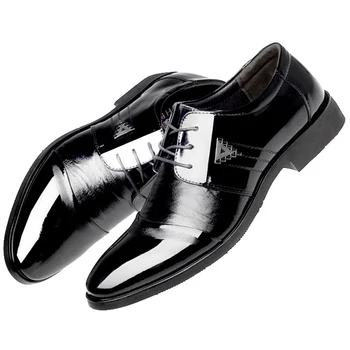 MIUBU Barbati Pantofi Rochie de Primăvară de Afaceri Oxfords Dantela-up Apartamente Pantofi de Moda de Mari Dimensiuni Unice de Pantofi de Nunta, Pantofi de Piele