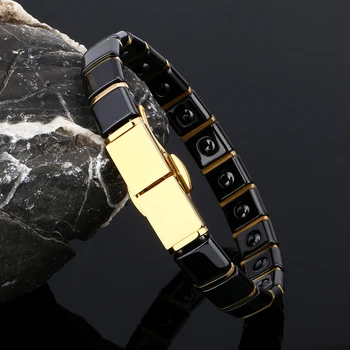 Moda Bijuterii De Vindecare Engry Magnetic Din Titan Bio Energie Ceramică Brățară Pentru Femei Barbati Tensiunii Arteriale Accesoriu Bratara De Aur