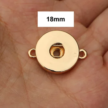 Moda Bijuterii Diy Constatările Metal Diy 18mm Aur Butoane de Ajustare Charm Pandantiv Pentru Snap Butonul Farmec Bijuterii Accesorii