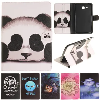 Moda Drăguț Cantoon Panda Bufnita Flori Pictate Flip PU Piele sFor Samsung Galaxy Tab 7.0