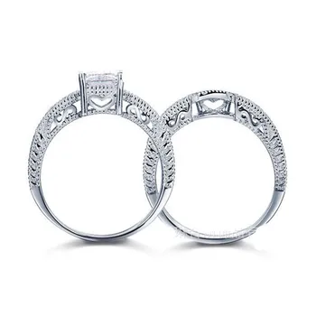 Moonso Ridicata CZ Piatra Argint 925 Inel pentru Femei Bijuterii de Nunta Logodna inele de cuplu LR1708S
