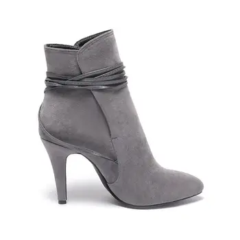 MORAZORA 2018 Toamna de înaltă calitate turma pantofi de femeie stilet subțire, pantofi cu toc de 8.5 cm subliniat deget de la picior negru glezna cizme