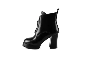 MORAZORA dimensiuni Mari 34-40 tocuri inalte pantofi femei din piele cizme platforma fermoar glezna cizme pentru femei de primavara toamna