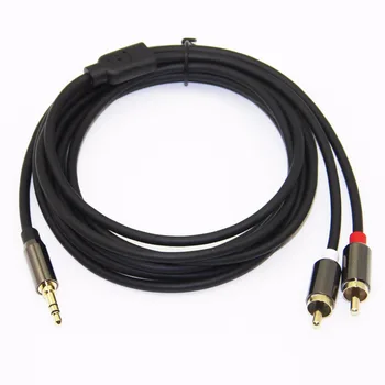 Mufa Stereo de 3.5 mm Masculin la 2 RCA tata Cablu Audio Înfășurat de Protectie Pentru Difuzoare Amplificator Mixer 1m 1.8 m 3m 4.5 m, 7,5 m, 10m 15m 20m