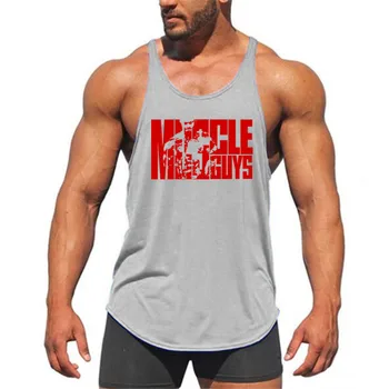 Muscleguys Brand Culturism Rezervor de Top pentru Bărbați Cămașă fără Mâneci Bumbac Fitness Maieu barbati Stringer Regata Masculina Musculation