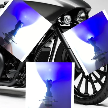 Nanoshine condus Motocicleta Far H4 hi/low Bec all-in-one Lampa LED 12V Motor Far 12v 8w COB alb
