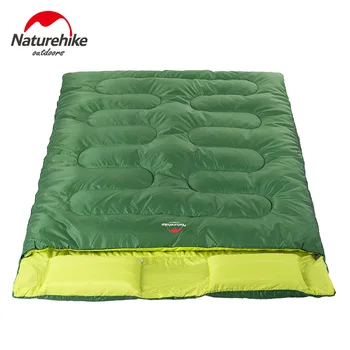 Naturehike Dublu sac de dormit de 3 Sezon adult în aer liber Camping Echipament de Călătorie perne Ultralight Plic cupluri Sac de Dormit