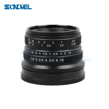 Negru 25mm F/1.8 HD MC Manual Focus Obiectiv cu Unghi Larg+Hood pentru Fujifilm aparat Foto FX X-T10 X-T2 X-PRO2 X-PRO1 X-E2, X-E1 X-M1, X-A3