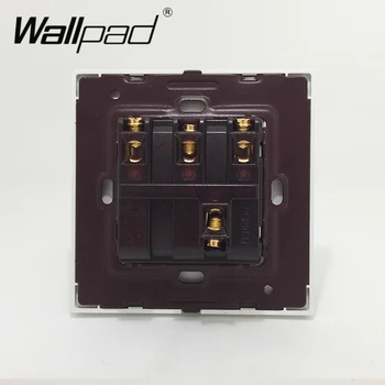 New Sosire 3 Banda 1 Mod De Switch-Uri Wallpad De Lux Întrerupător De Lumină Satin Metal Panou De Comutatoare Basculante Interrupteur