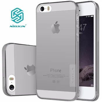 Nilkin Pentru iPhone 5s Caz se NILLKIN Nature Slim Transparent Clar TPU Moale Înapoi Silicon de Protecție Acoperă Pentru Apple iphone 5s se