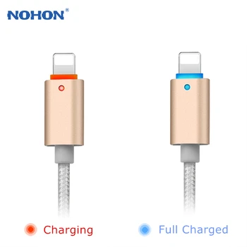 NOHON 1,5 m Smart Led Rapid de Încărcare De 8 Pin USB data Sync Încărcător Cablu Pentru iPhone X 6 6S 7 8 Plus 5 5S 5C SE iPad 2 3 4 mini Air 2