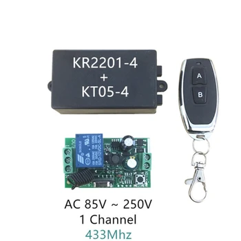Noi AC 220V 1CH 433MHz RF fără Fir Control de la Distanță Comutator Cod de Învățare 1 Releu Lampa Controller