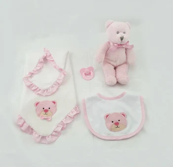 Noi Bebe Renăscut din Silicon Baby Doll zâmbet de copil jucării pentru copii Magnet Suzeta 22 inch 55 cm Lovely pink baby bear papusa