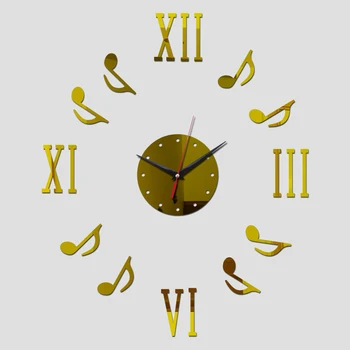 Noi de vânzare în 2017 Fierbinte diy oglindă ceas de perete Modern ceas ceasuri notă ac Viu 3d la modă decor de uz casnic