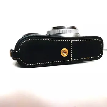 Noi Fashional din Piele de Fund de Sac de aparat de Fotografiat Negru Caz pentru Fujifilm Fuji X100 X100S X100T Camera Jumătate se Acoperă cu Curea