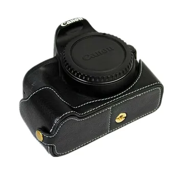 Noi, Originale, Piele Reale Jumătate Caz Grip pentru Canon EOS 100D Sac de aparat de Fotografiat