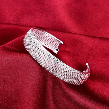 Noua Moda 925 de argint pur, placat cu Brățară Rece Farmecul Brățară de Lux Piața de Lanț Pentru Femei Brățară Bratari Bijuterii